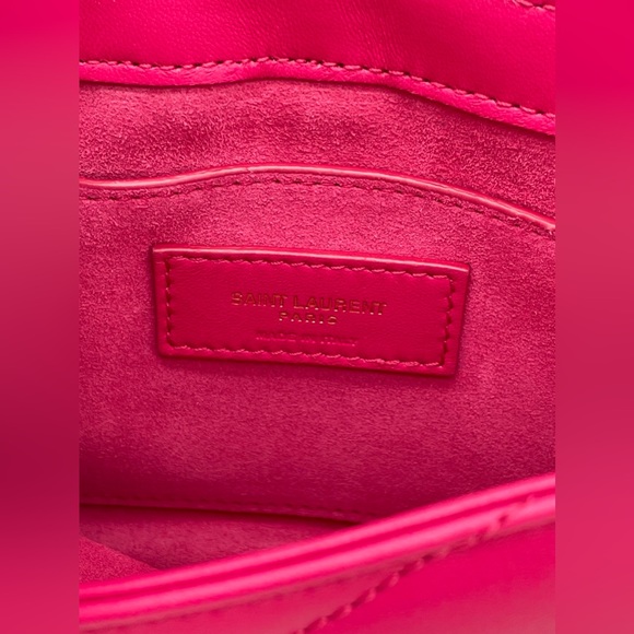 BRAND NEW Saint Laurent YSL Le 57 Leather Shoulder Bag Quilted Purse Pink! - Picture 15 of 16